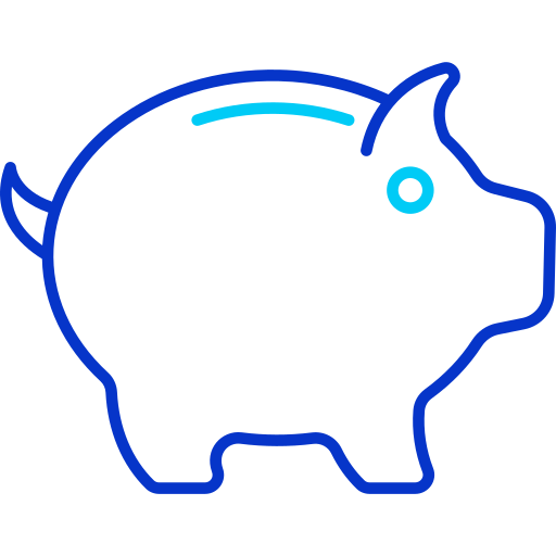 Piggy bank Generic Blue icon