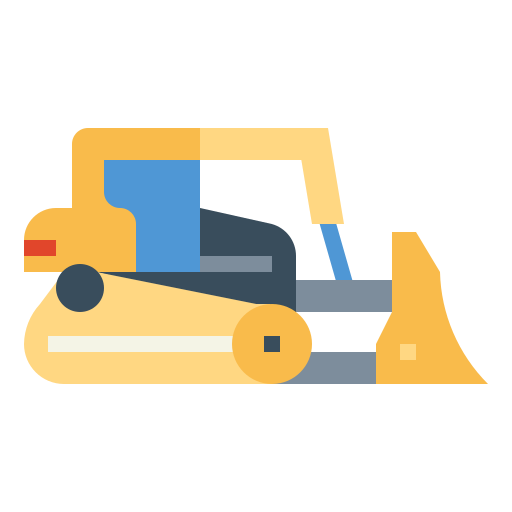 bulldozer Smalllikeart Flat icoon