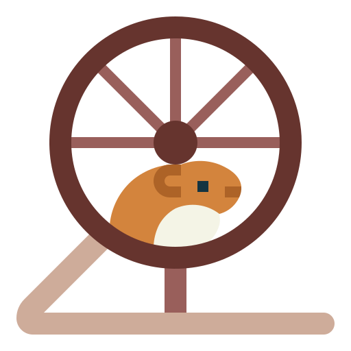 Hamster Smalllikeart Flat icon