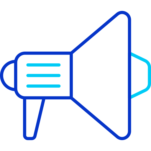 Bullhorn Generic Blue icon