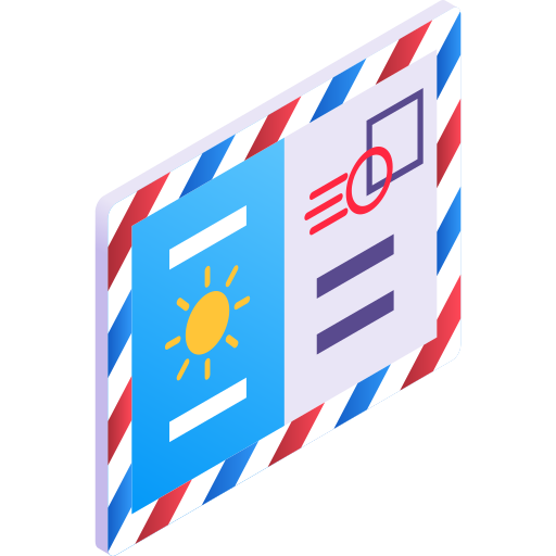 postkarte Gradient Isometric Gradient icon