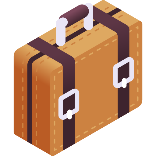 Suitcase Gradient Isometric Gradient icon