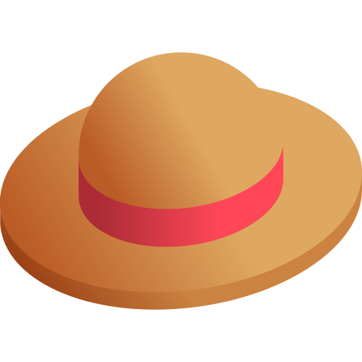 kapelusz przeciwsłoneczny Gradient Isometric Gradient ikona