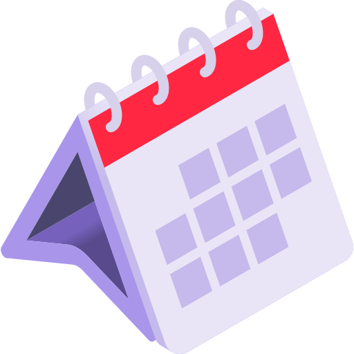 Calendar Gradient Isometric Gradient icon