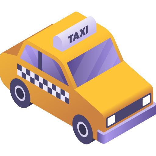 taxi Gradient Isometric Gradient icon