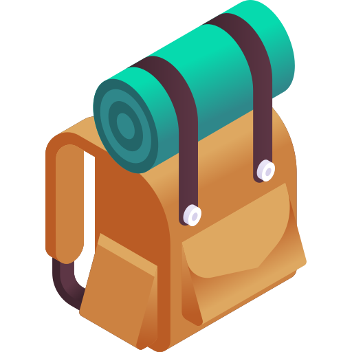 rucksack Gradient Isometric Gradient icon