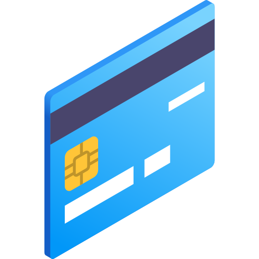 Credit card Gradient Isometric Gradient icon