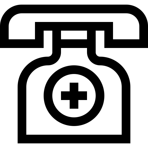 noodoproep Basic Straight Lineal icoon