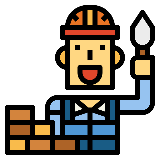 Bricklayer Smalllikeart Lineal Color icon