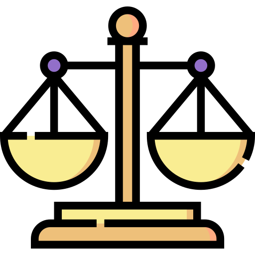 scala della giustizia Detailed Straight Lineal color icona