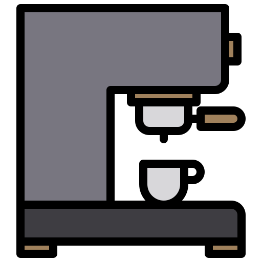 macchina per il caffè xnimrodx Lineal Color icona