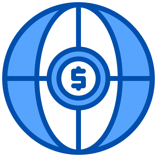 Global economy xnimrodx Blue icon