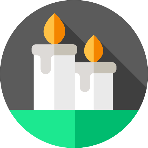 Candle Flat Circular Flat icon