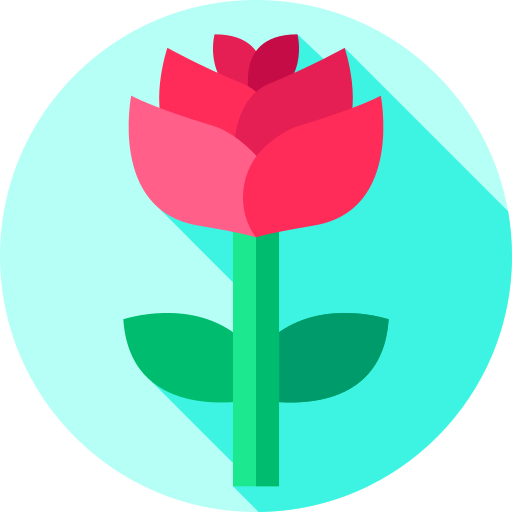 薔薇 Flat Circular Flat icon
