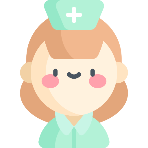 pielęgniarka Kawaii Flat ikona