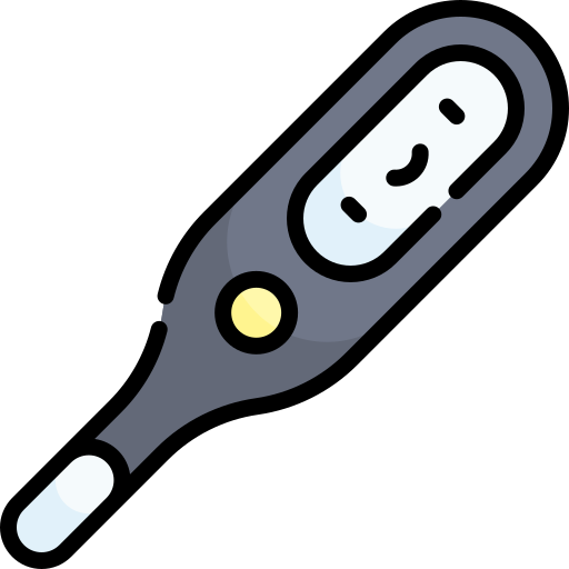 Thermometer Kawaii Lineal color icon