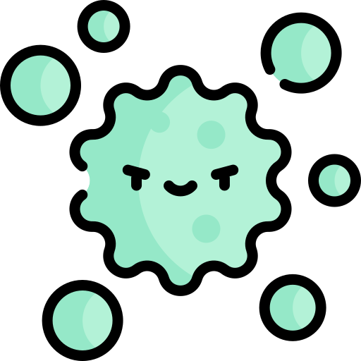 vírus Kawaii Lineal color Ícone