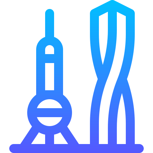shangai Basic Gradient Lineal color icono