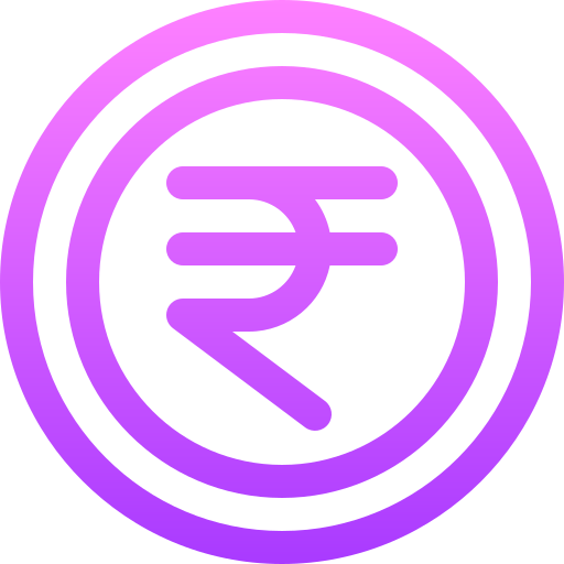 Рупия Basic Gradient Lineal color иконка