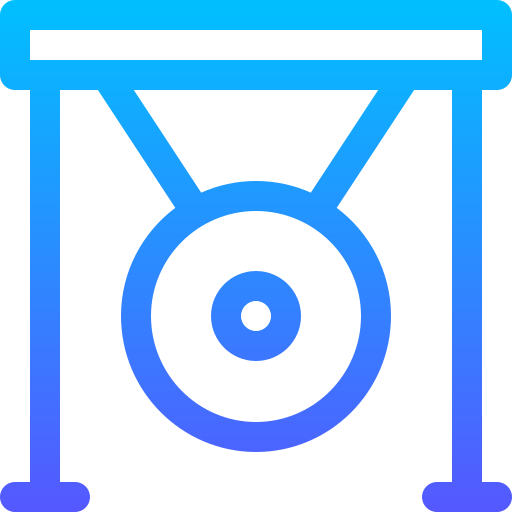 Gong Basic Gradient Lineal color icon