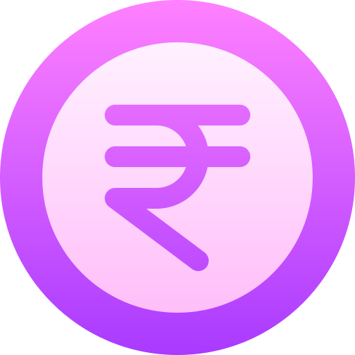 rupia Basic Gradient Gradient icono