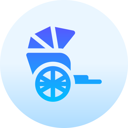 Rickshaw Basic Gradient Circular icon