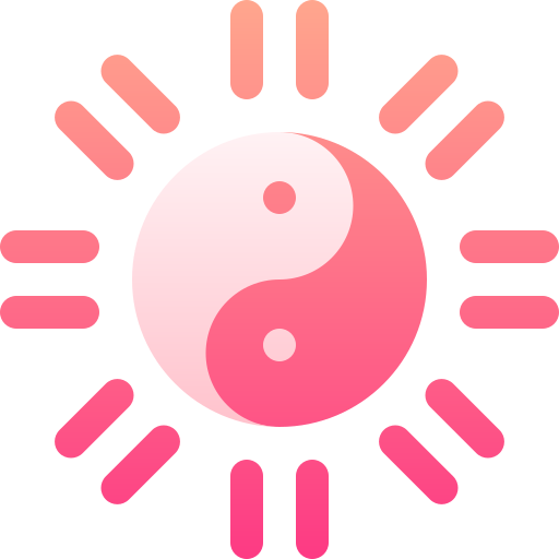 yin yang Basic Gradient Gradient icono