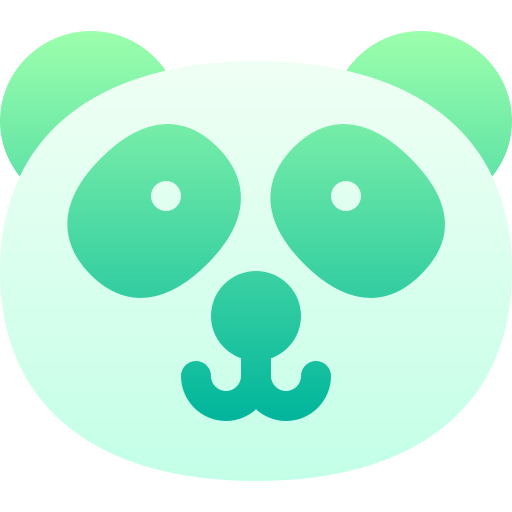 panda Basic Gradient Gradient icono