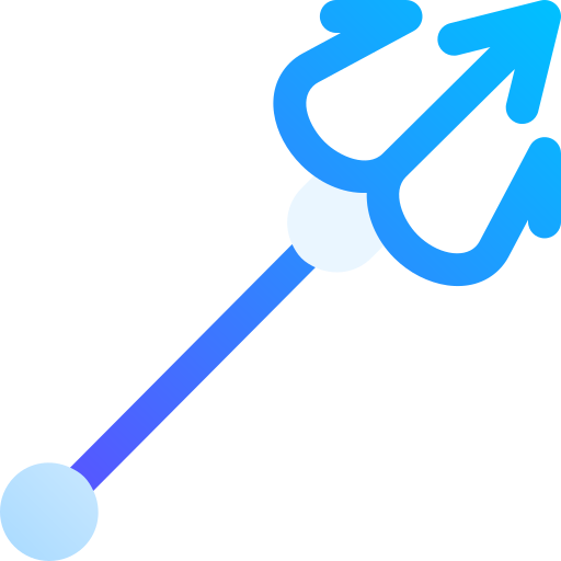 삼지창 Basic Gradient Gradient icon