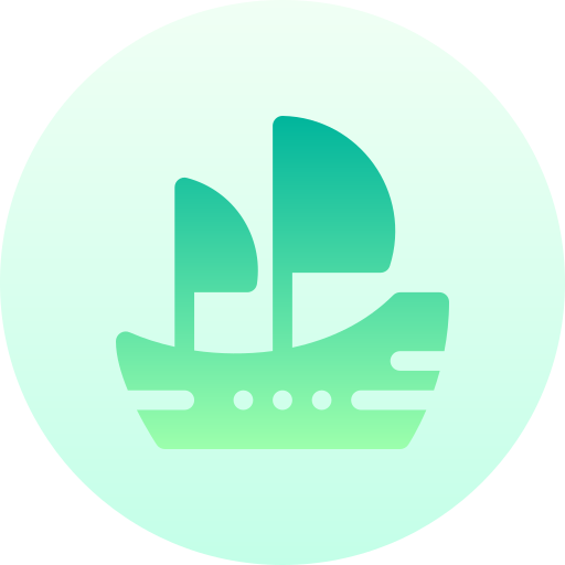 ボート Basic Gradient Circular icon