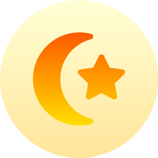 muçulmano Basic Gradient Circular Ícone