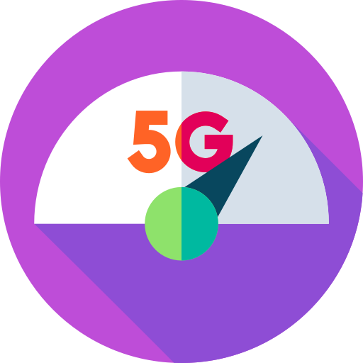 5g Flat Circular Flat icon