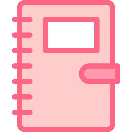 cuaderno Detailed color Lineal color icono