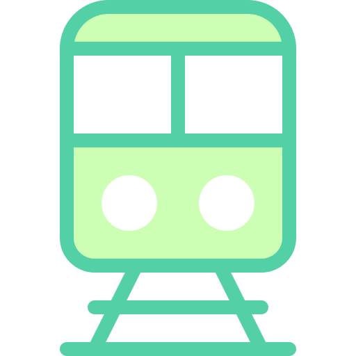 Train Detailed color Lineal color icon