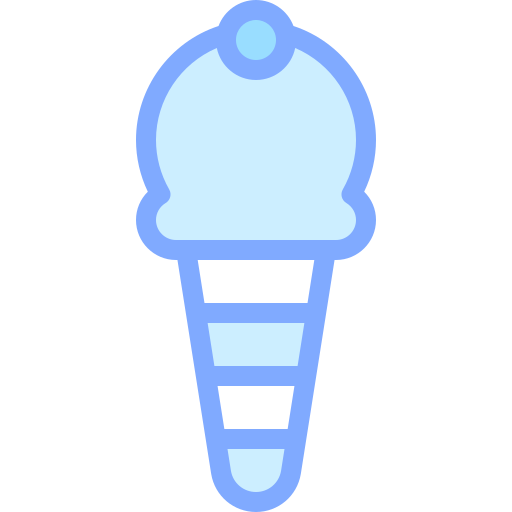 cornet de glace Detailed color Lineal color Icône
