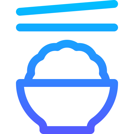 Rice bowl Basic Gradient Lineal color icon