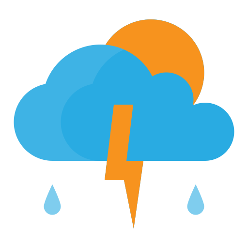 Thunderstorm Generic Flat icon