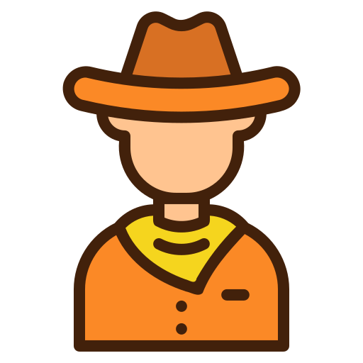cowboy Generic Outline Color icon