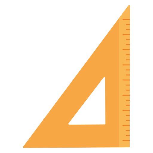 vierkante liniaal Generic Flat icoon