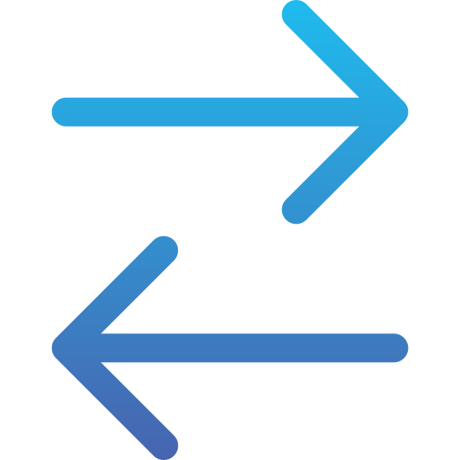 Left and right arrows Generic Gradient icon