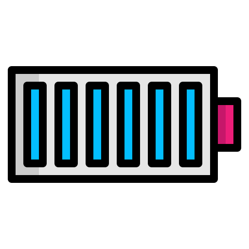 Полная батарея Generic Outline Color иконка