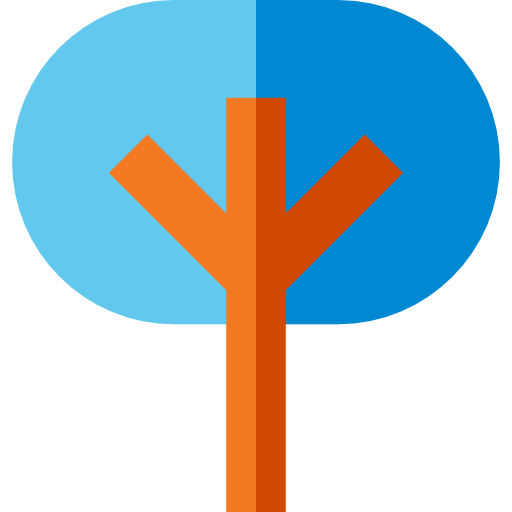 Árboles Basic Straight Flat icono