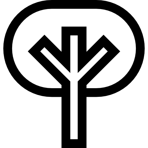 drzewa Basic Straight Lineal ikona