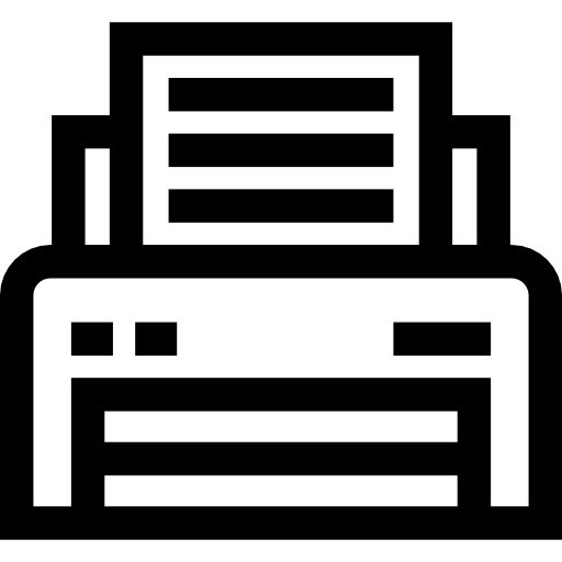 papierdrucker Basic Straight Lineal icon
