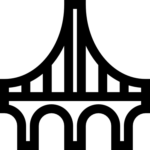 pontes Basic Straight Lineal Ícone