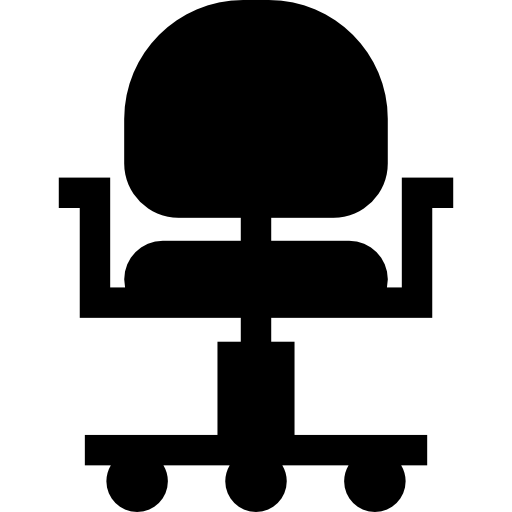 silla de ruedas Basic Straight Filled icono