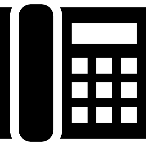 telefono domestico Basic Straight Filled icono