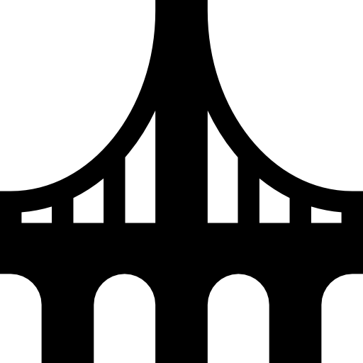 pontes Basic Straight Filled Ícone
