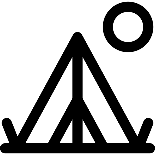 텐트 Basic Rounded Lineal icon