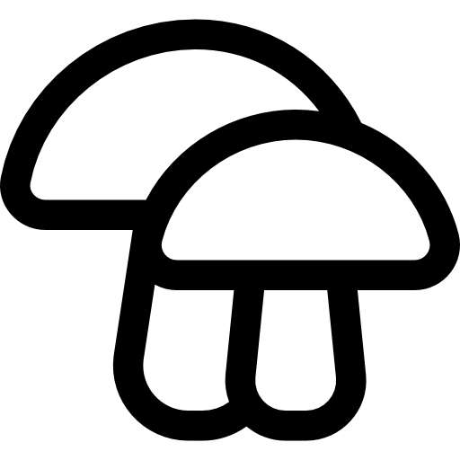 champignon Basic Rounded Lineal Icône